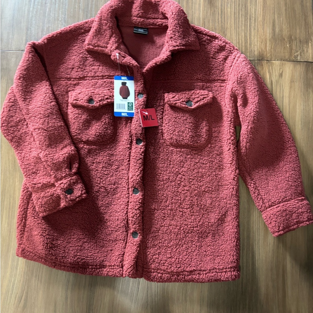 Cozy Red Sherpa Jacket